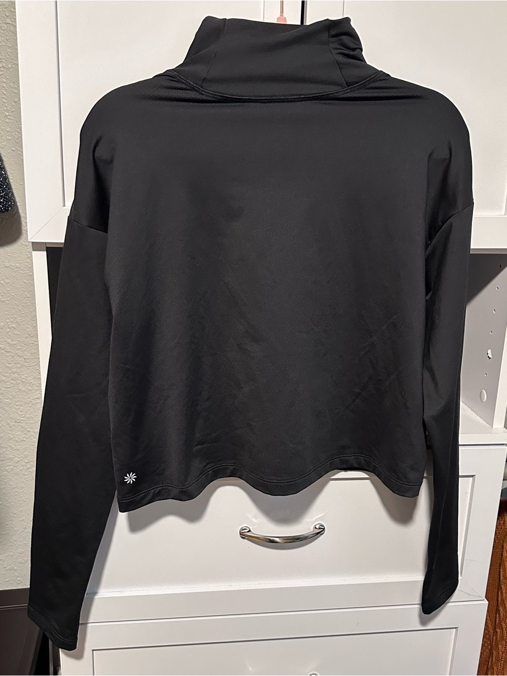 Athleta Black Cowl Neck Long Sleeve Performance Top Size M - Picture 4 of 5